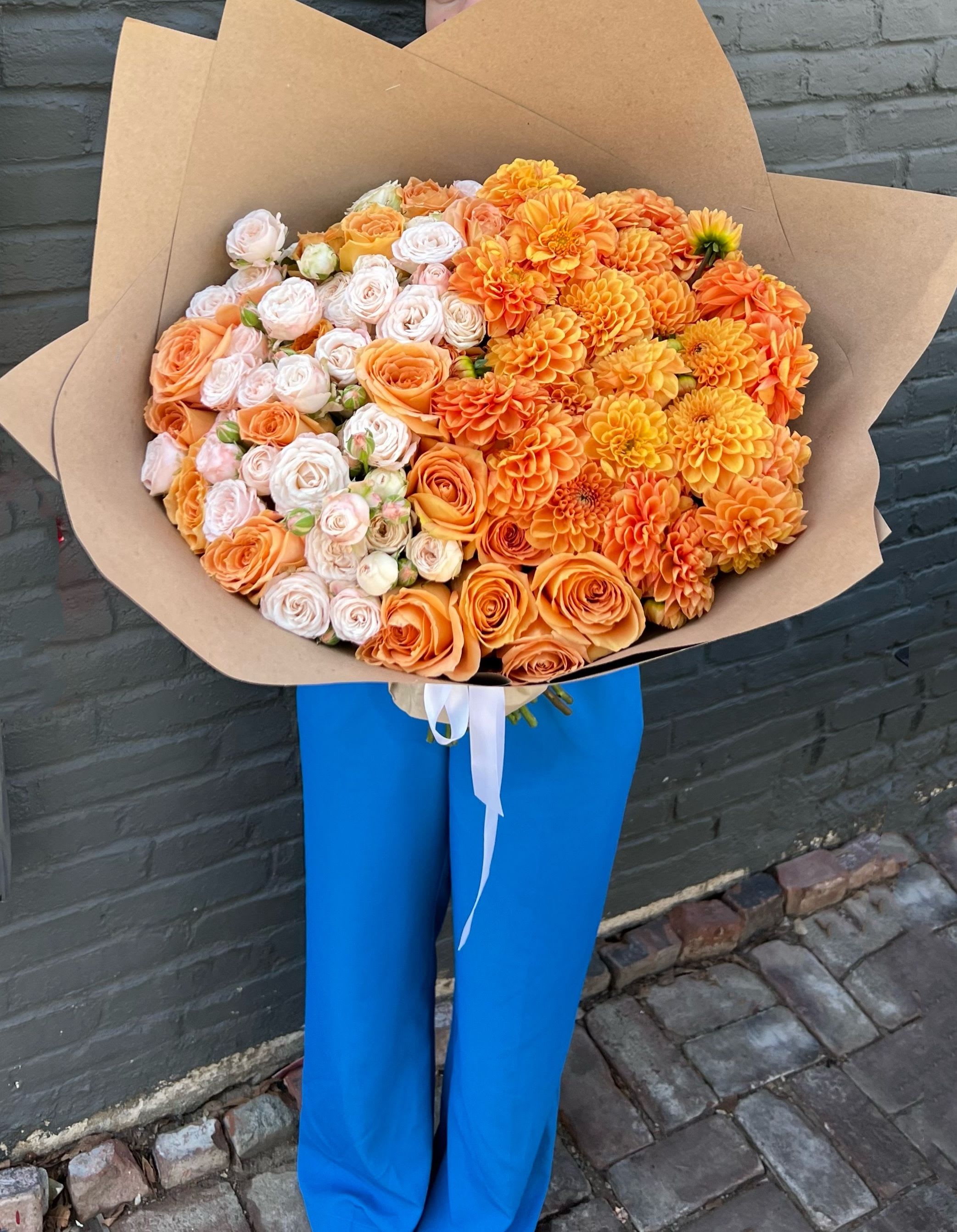 Bellisimo  - Beautiful bouquet of Dahlias and Spray Roses