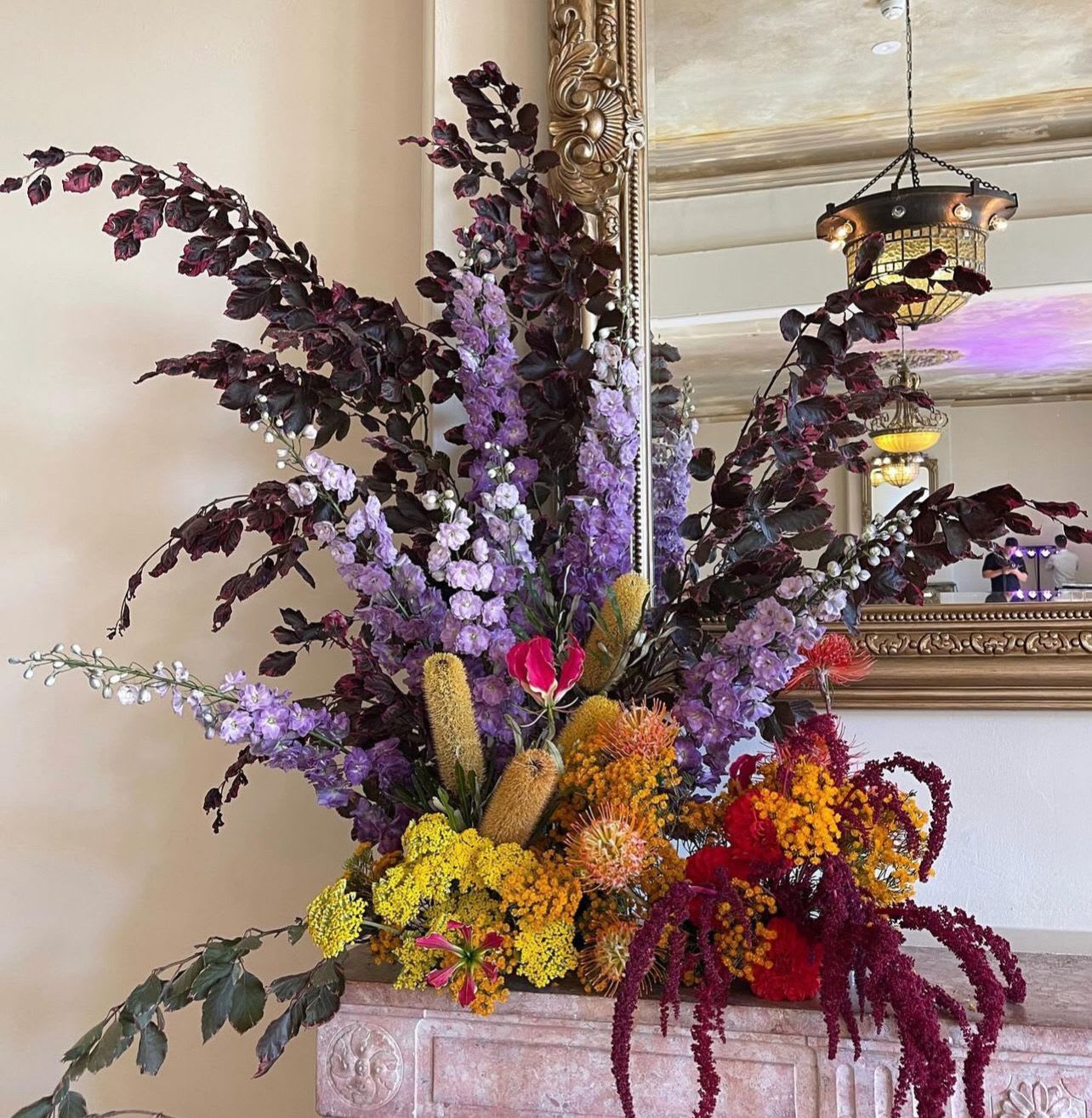 Purple Delphinium  - Stunning arrangement full of Delphinium and other mixed flowers