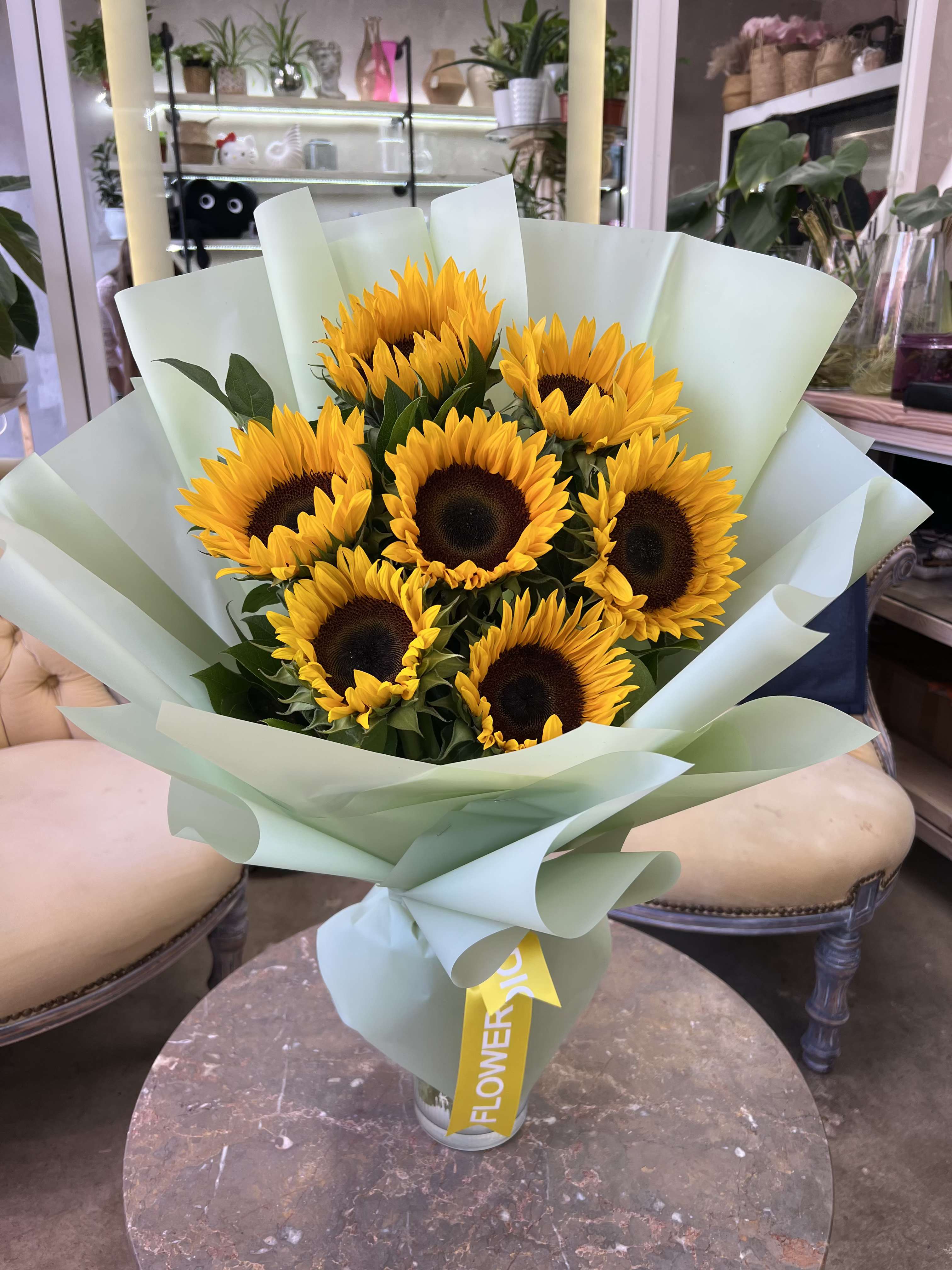 Sunflower Bouquet  -  Bring a little sunshine home! Our sunflower bouquet is all about bright vibes, happy moments, and fresh starts.  Available now at Lalic Floral Studio — perfect for gifting or treating yourself.  Would you gift this to a friend or keep it for yourself?