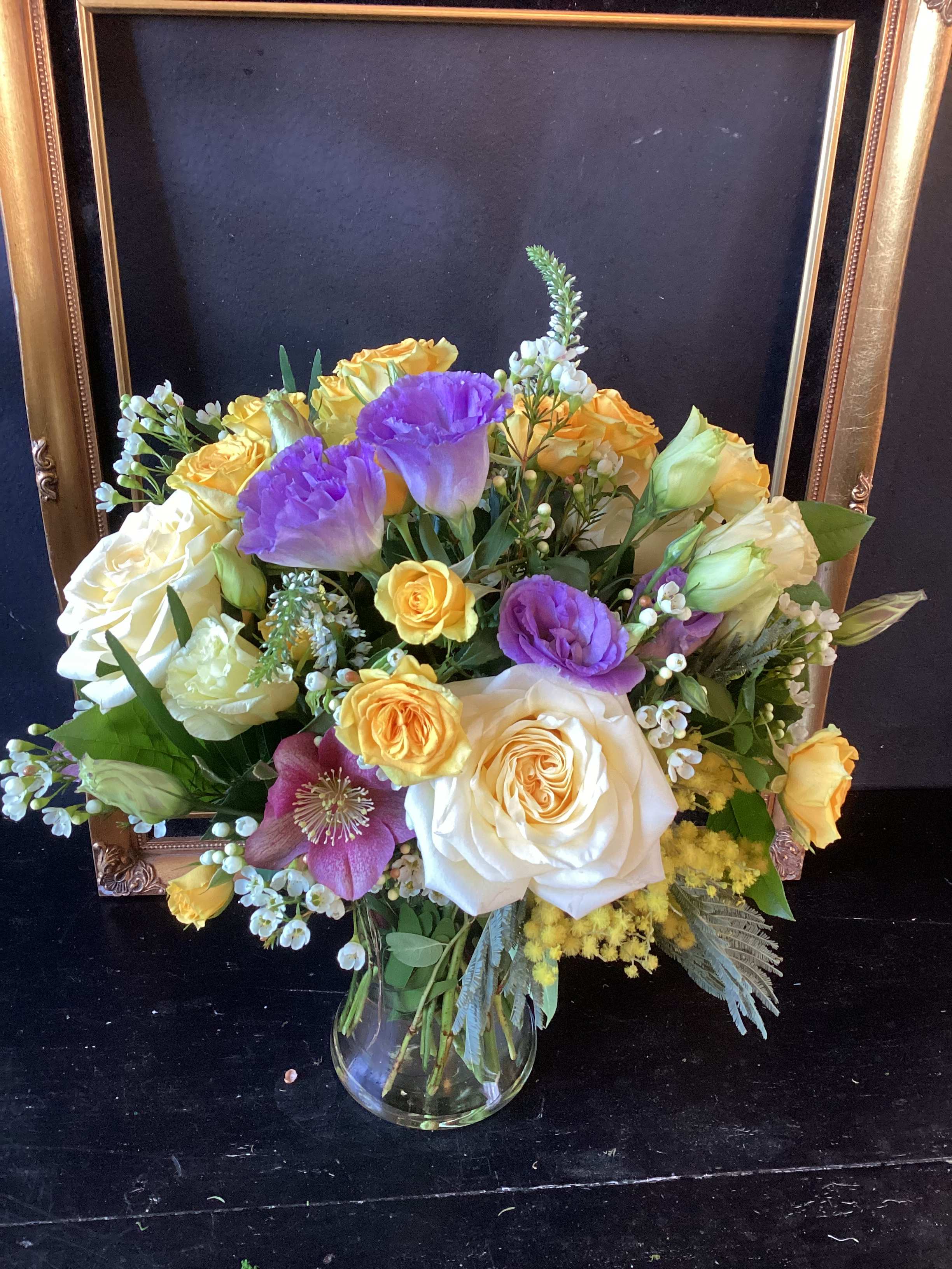 Spring Favorites  - Vase arrangement featuring the colors &amp; blooms of Spring.