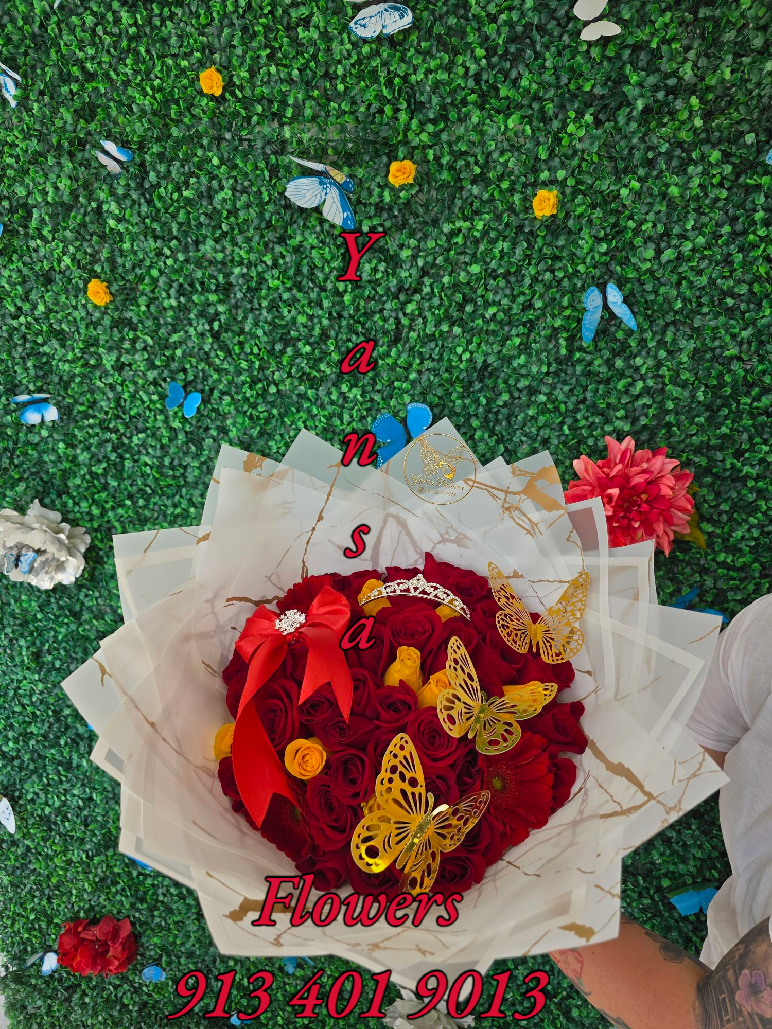 25 Red Bouquet -  Red Floral Bouquet ️ Classic, bold, and full of passion — our red floral bouquet is the perfect expression of love and admiration. Featuring fresh, deep red blooms expertly arranged to create a timeless and striking statement. Ideal for anniversaries, romantic gestures, or any occasion where words aren’t enough.   Handcrafted with care to deliver beauty and emotion in every petal.   Delivery available ️ A bouquet that speaks the language of love