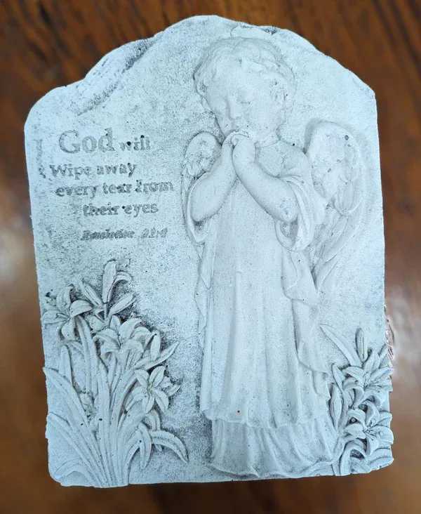 Small Memory Stone - God Will Wipe Away - Small memory stone. 8x10 God will wipe away every tear from their eyes