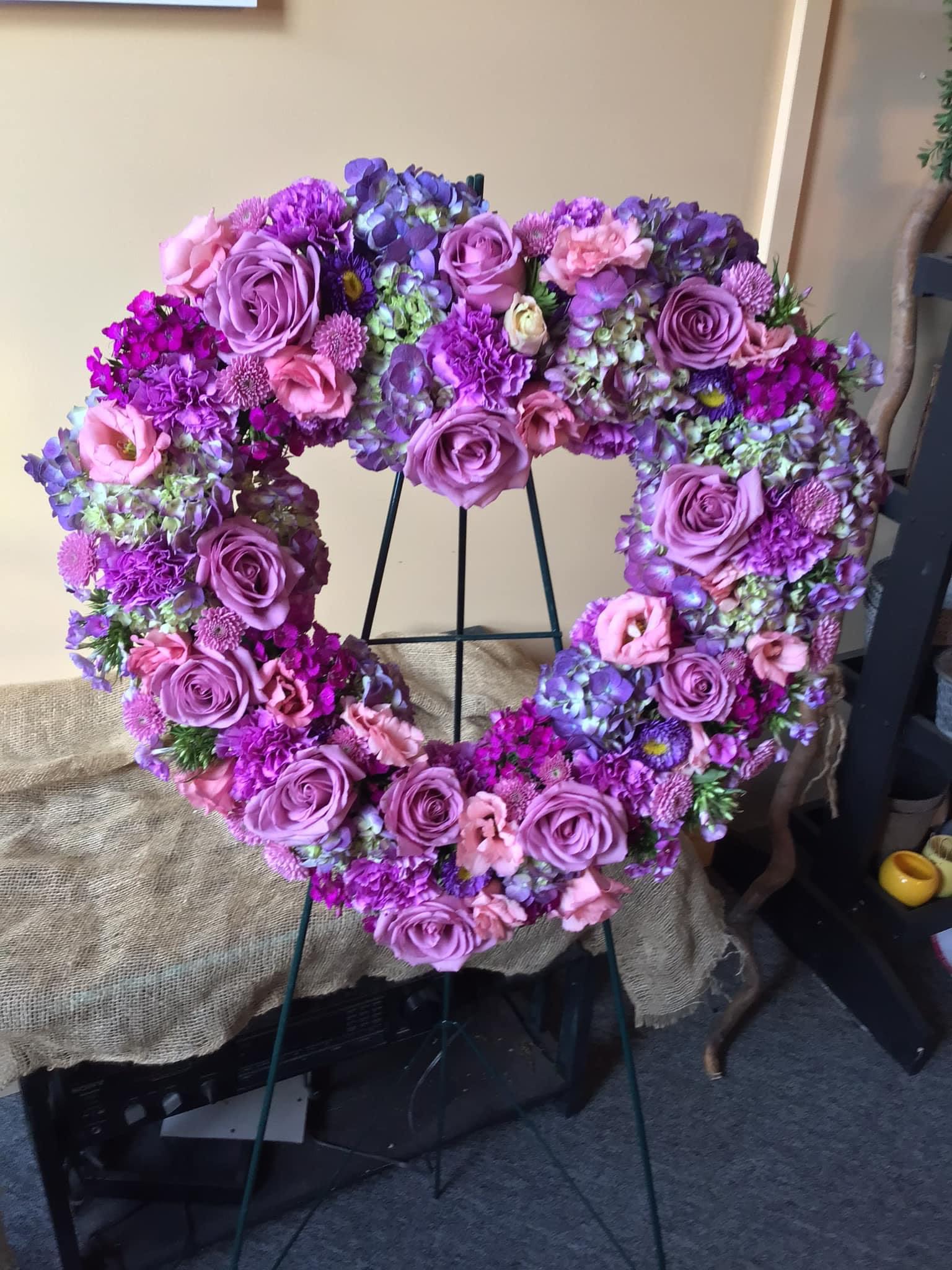 Purple Heart - Sympathy heart in shades of purple.