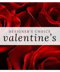 Valentine's Day Designers Choice - We will design a VASE arrangement with beautiful red, white, and pink flowers. There will be at least 1 red rose in your arrangement. 