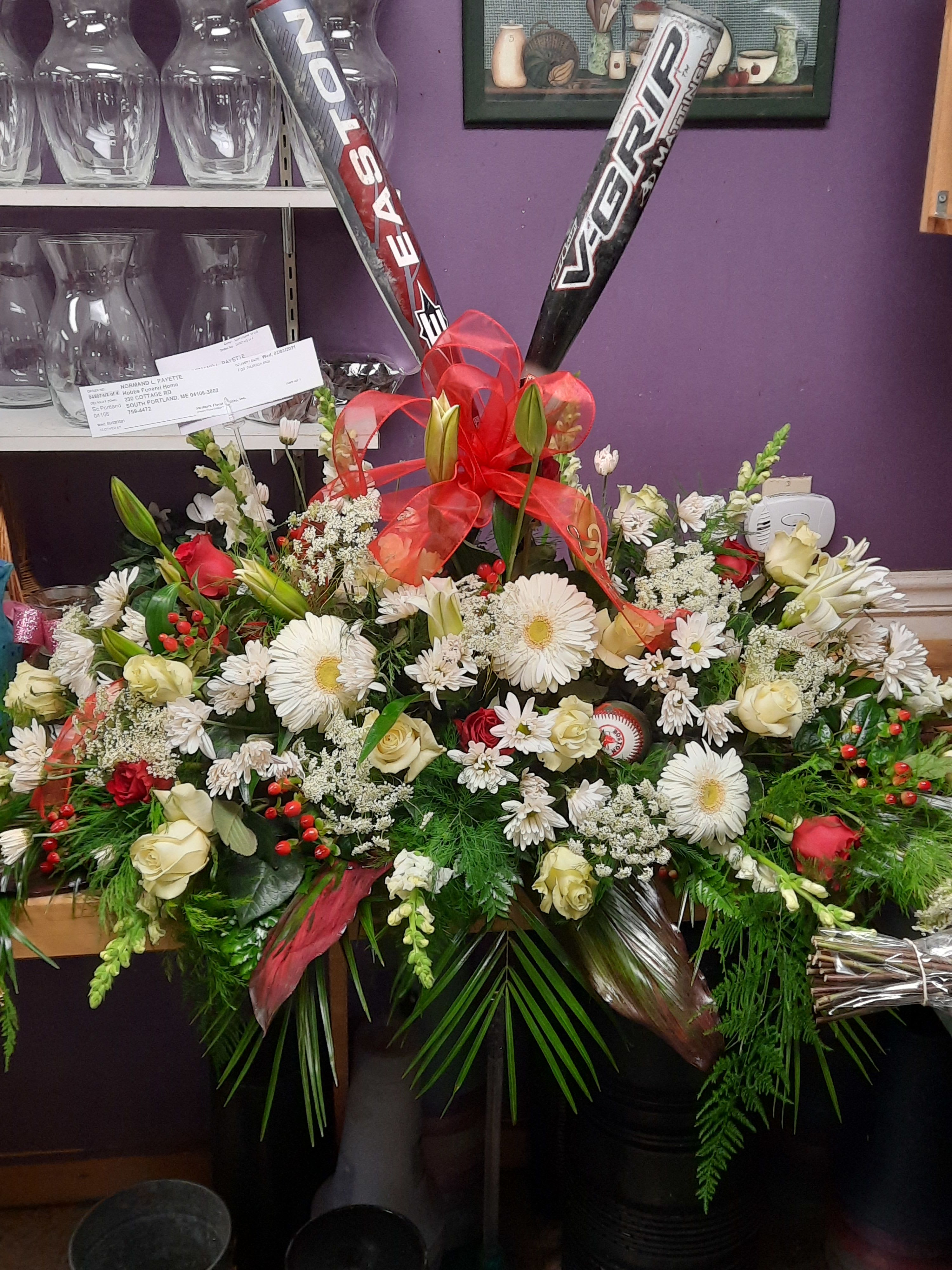 Casket Spray - Bats is not included