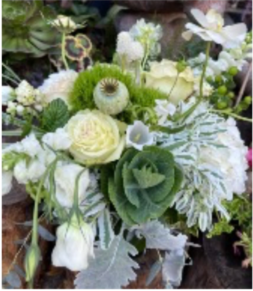 Sara's Choice - Mix Of white and green fresh cut flowers