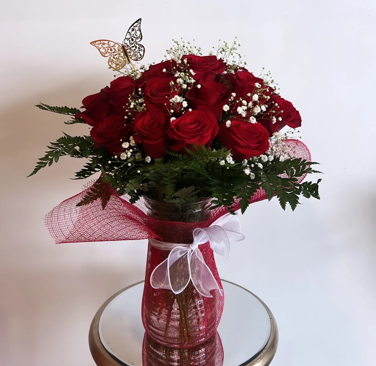 Two Dozen Premium Roses Arrangment - -