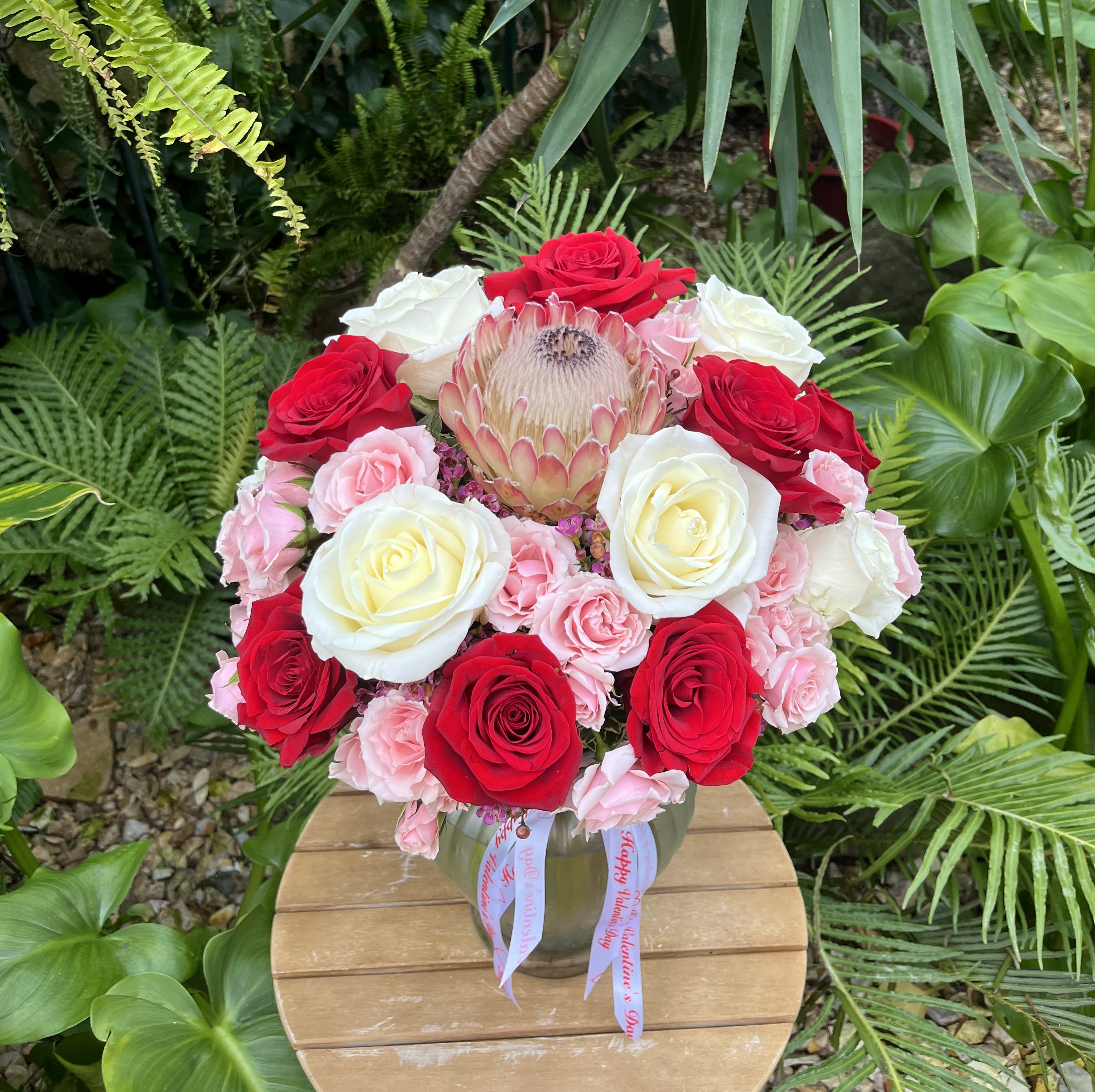 My Happy Valentine - Mixed flower arrangement.
