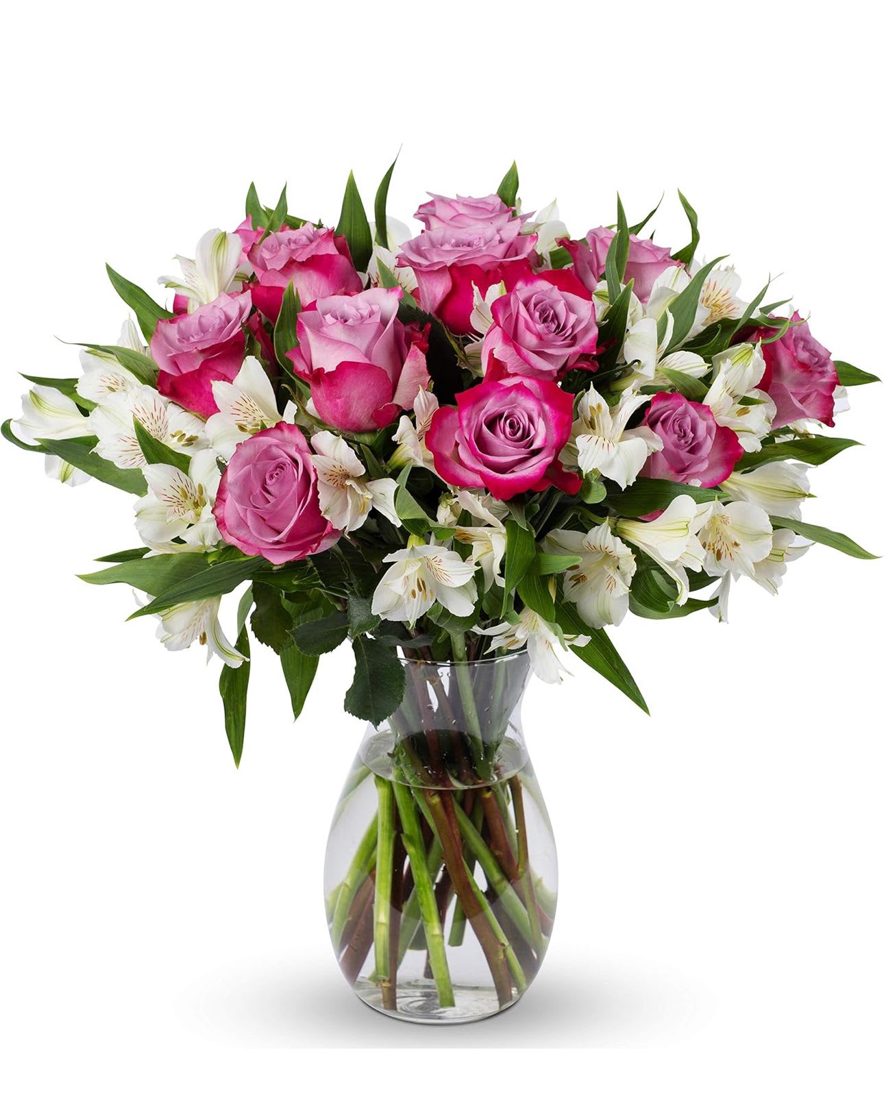 Lavender Rose &amp; White Alstroemeria  - Lavender Rose &amp; White Alstroemeria 