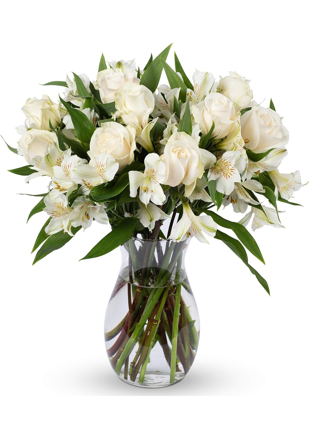 White Roses &amp; White Alstroemeria - White Roses &amp; White Alstroemeria