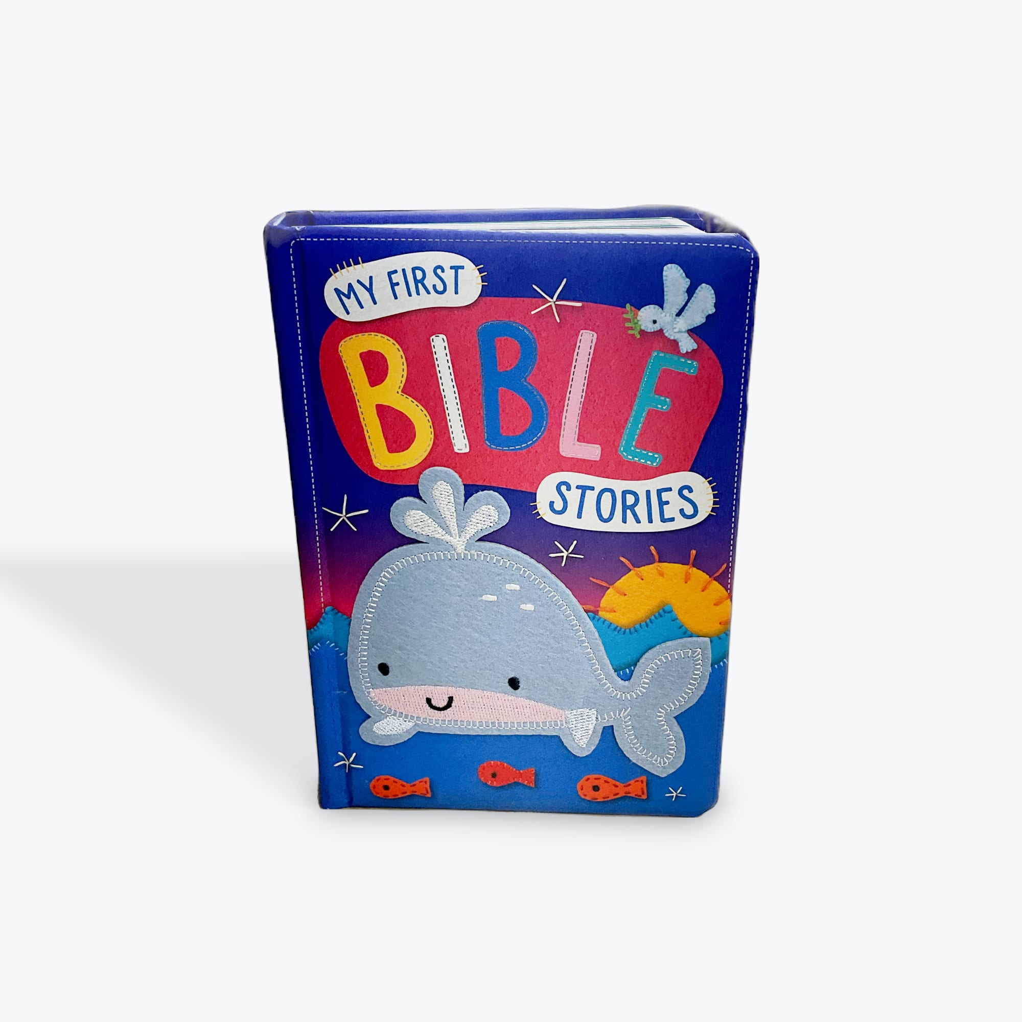 My First Bible Stories - This beautiful board book contains a collection of well-known Bible stories. Each story is retold in simple, rhyming text, and accompanied by stunning hand-stitched illustrations.  This sweet collection is the perfect way to introduce young children to God’s Word.