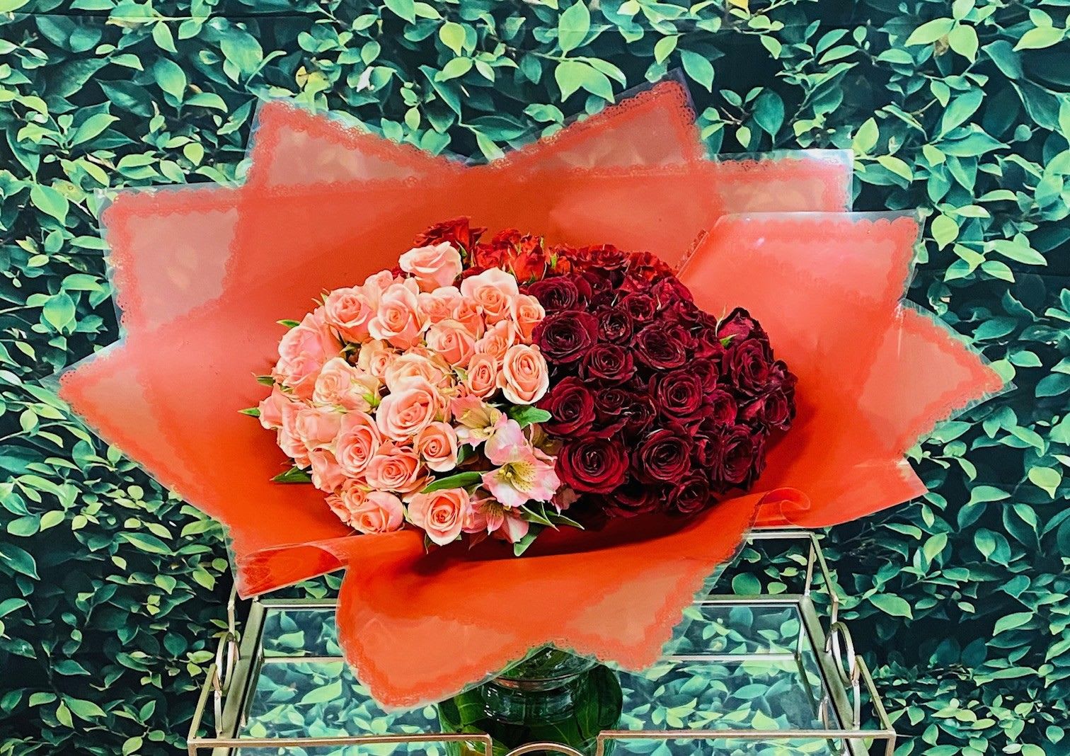 100-stem You Pick Two Premium Rose Colors, FREE Gift Wrapping and Personalized Card - 100-stem Premium Roses, You Pick Two Colors. Free Floral Gift Wrapping and Personalized Greeting Card is affixed to your floral arrangement.