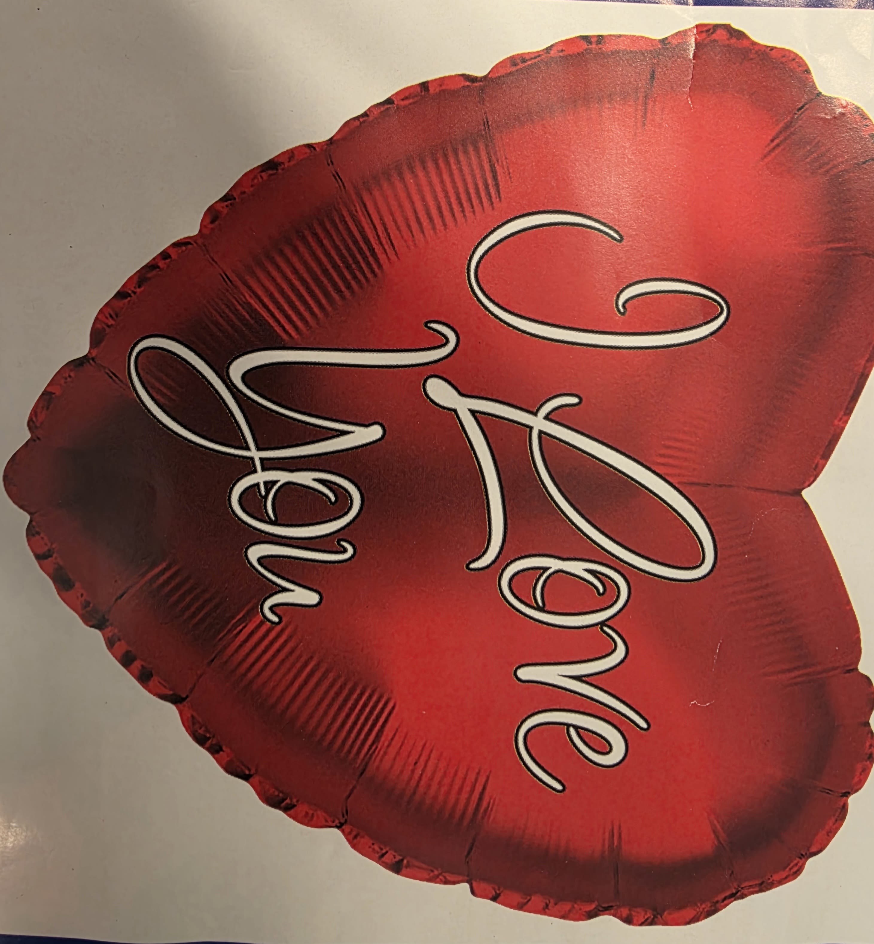 I LOVE YOU  RED BALOON - RED HEART SHAPED BALLOON...I LOVE YOU