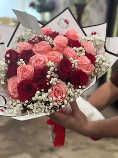 Hello bqt - Red and Pink roses