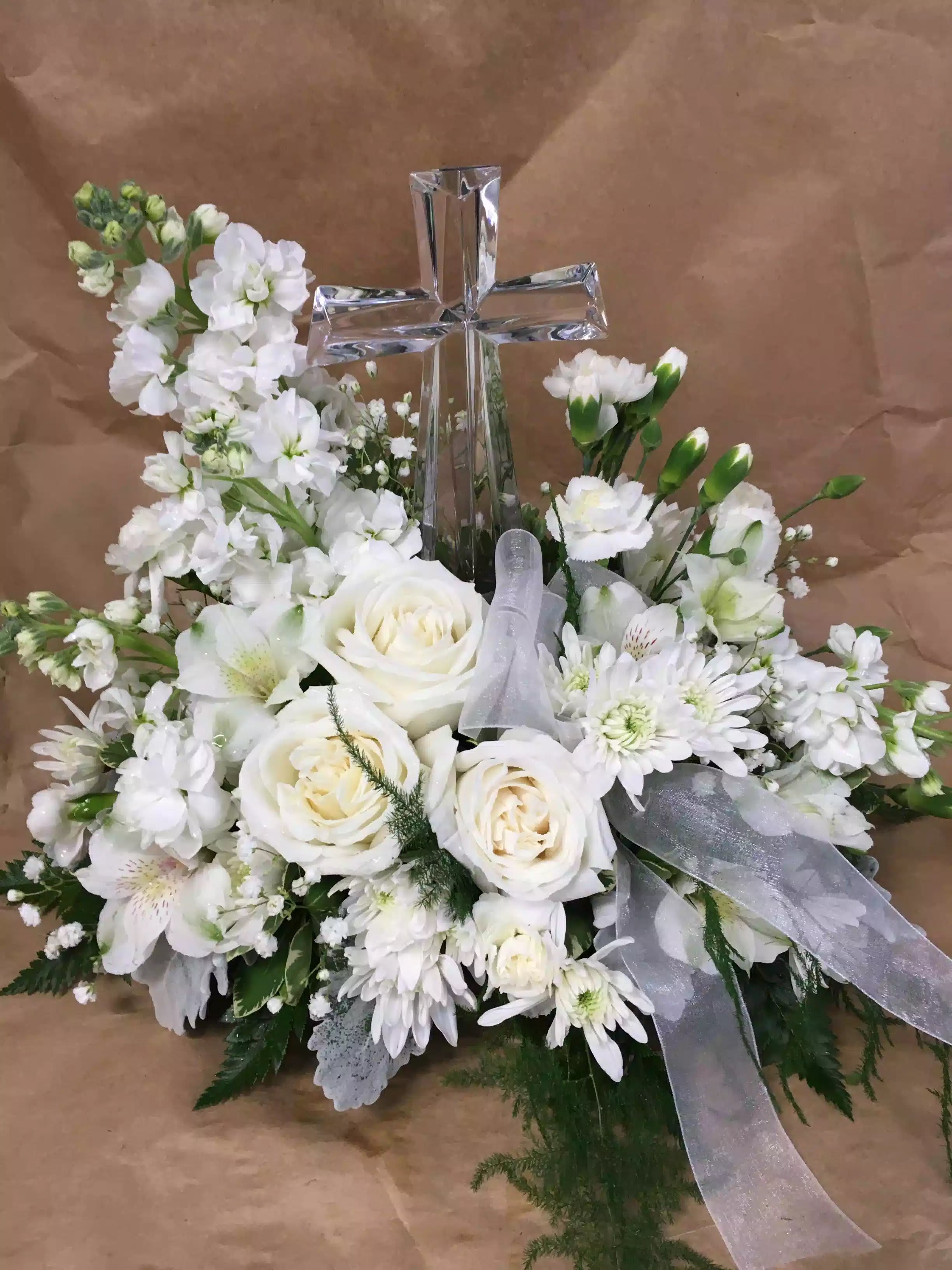 Crystal Cross - A Beautiful way to show your Sympathy.