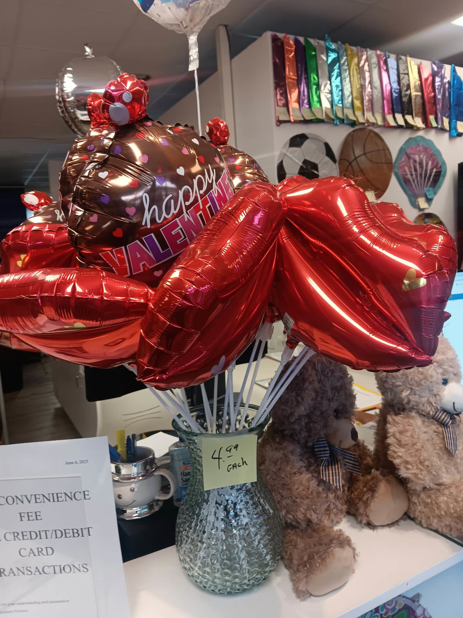 Valentine's Day Balloon Inserts - Add these cute balloon inserts to any floral arrangement to add a little something extra to make it special.