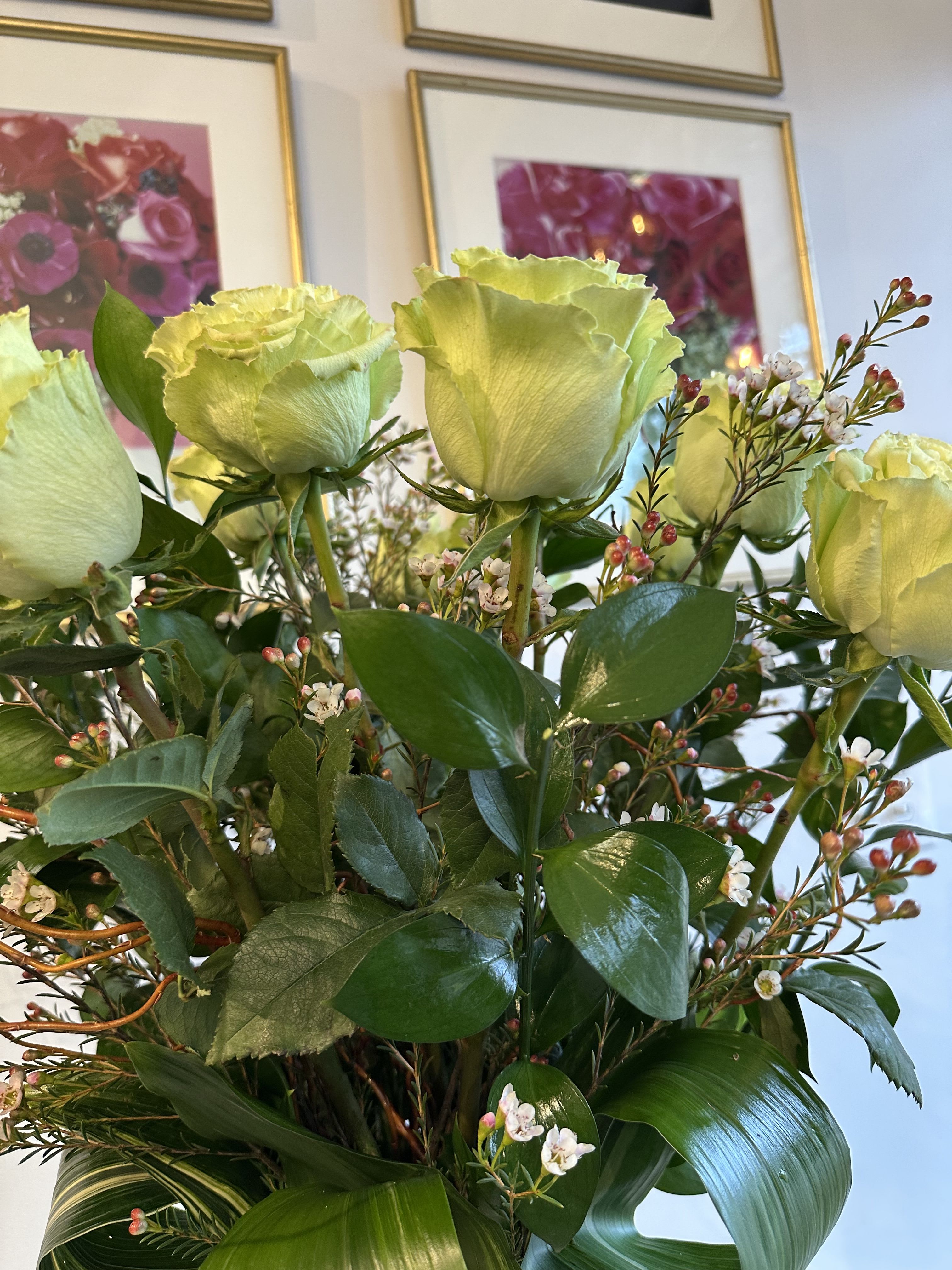 LEMON ROSES  - luxury LEMON Roses with a touch of curly willow and wax flowers  * **Standard Version: ** Dozen long-stemmed roses  * **Deluxe Version: ** Two long-stemmed rose  * **Premium Version: ** three dozen long-stemmed roses 