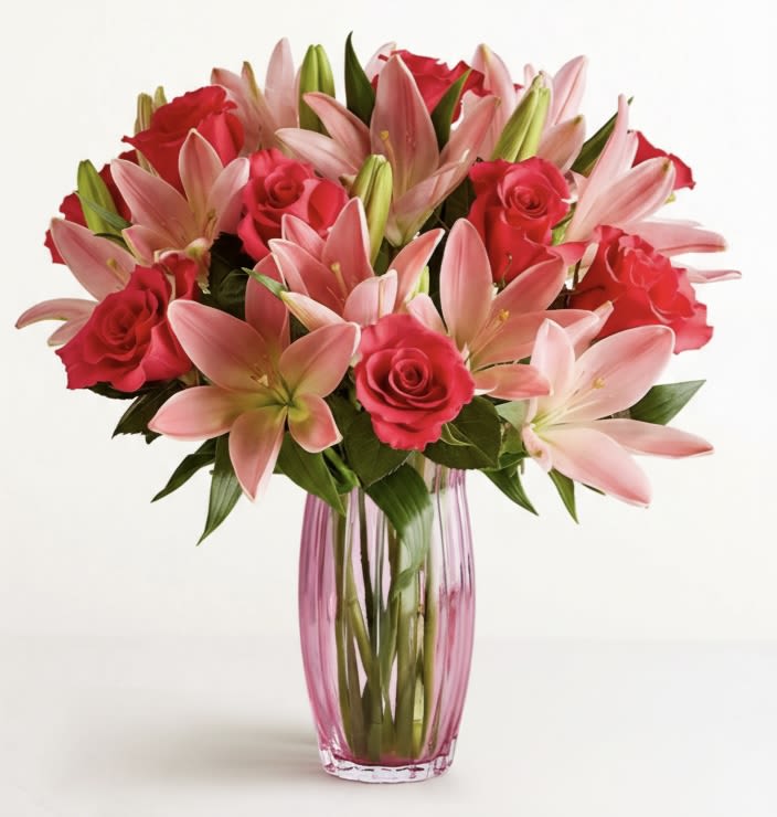 Magnificent Pink Rose &amp; Lily - Magnificent Pink Rose &amp; Lily