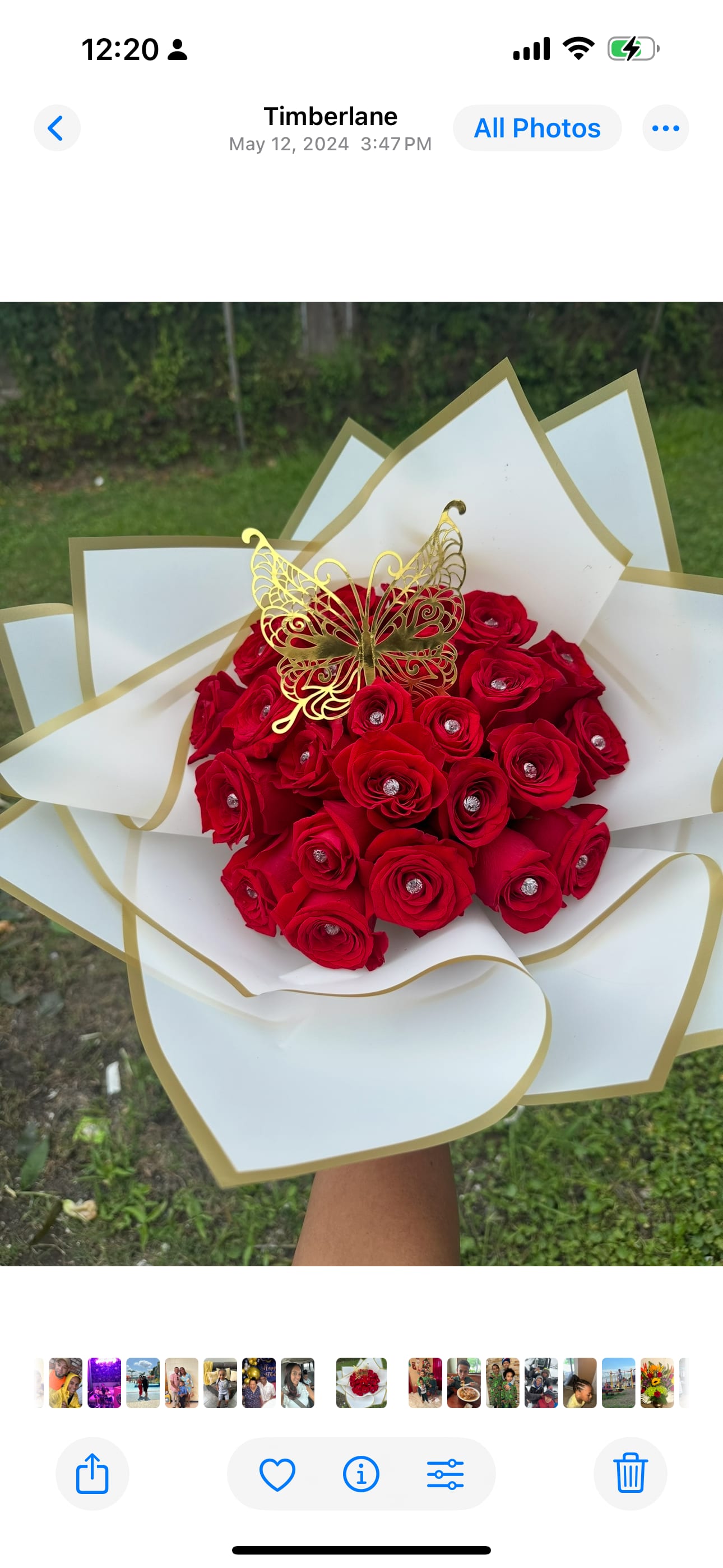 Be mine love - 24 red roses wrap in paper