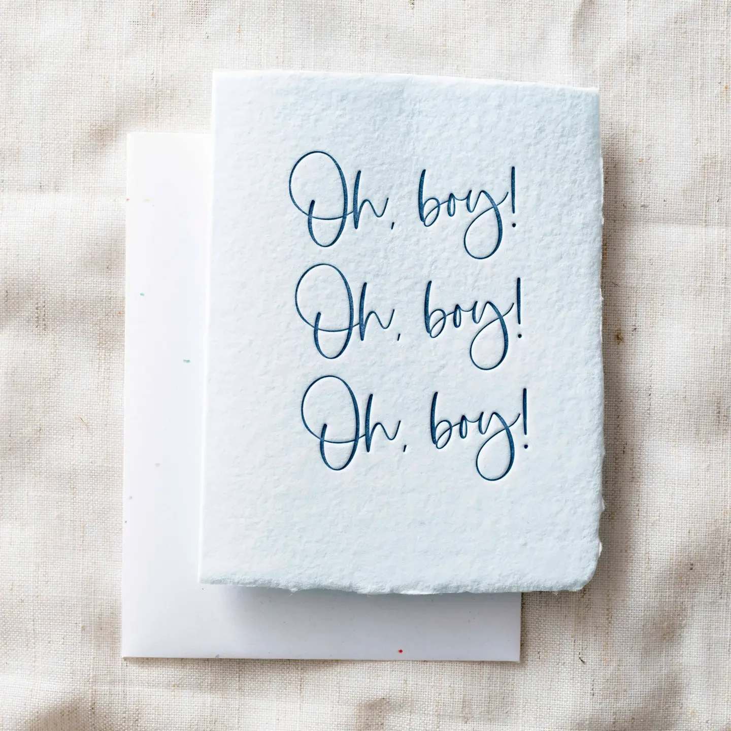 Oh Boy | New Mom, Infant Baby Shower Greeting Card - Oh Boy | New Mom, Infant Baby Shower Greeting Card