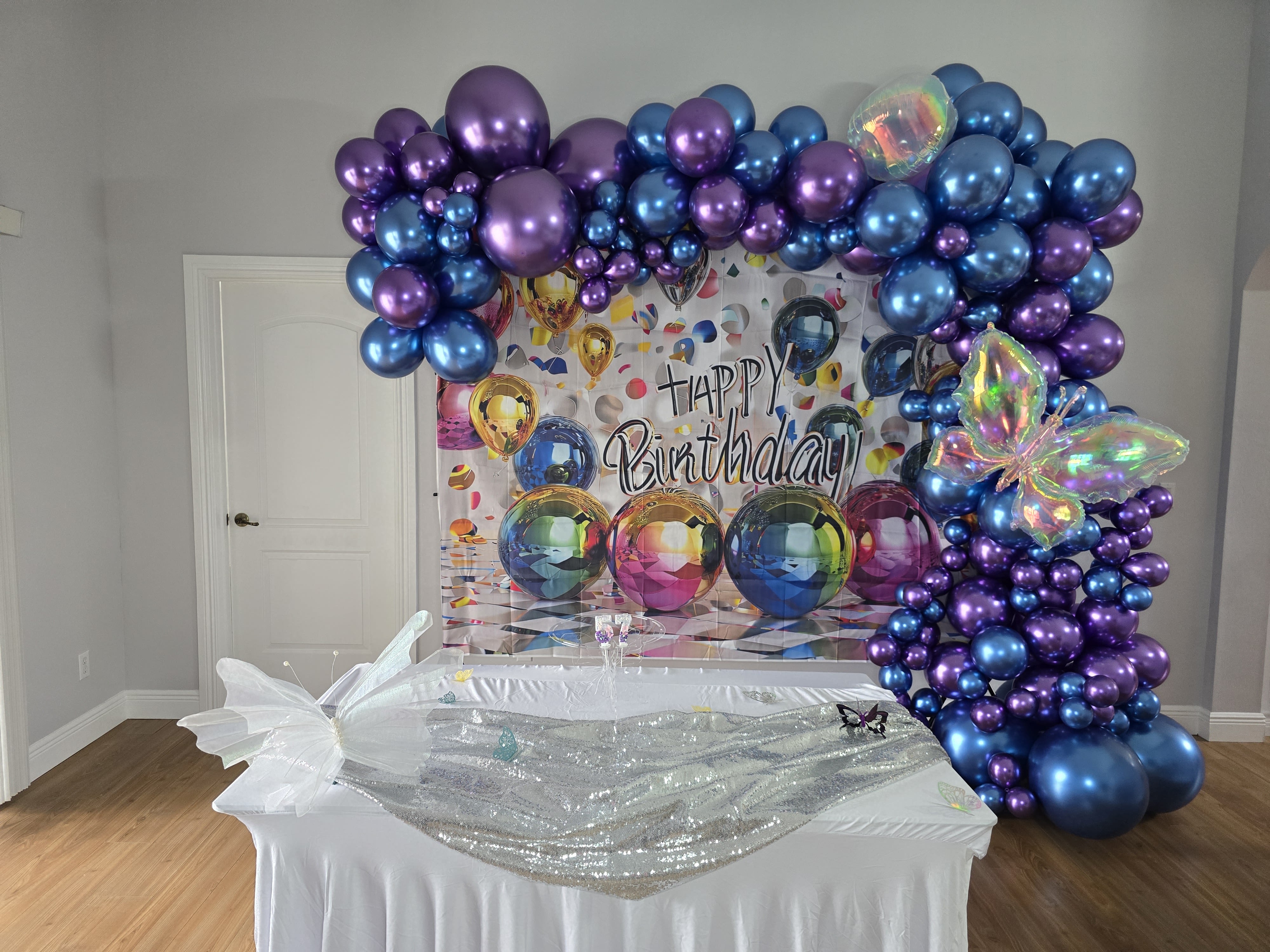 Party Decoration Style 2 - We provide professional party and event decoration services in Naples, FL, offering fully customized designs for every occasion. We work with all types of colors, decorative panels, balloon setups, and themed décor, tailored to match the style and purpose of your event.  We specialize in birthday parties, weddings, baby showers, baptisms, anniversaries, and corporate events in Naples and surrounding areas. Our goal is to create elegant, unique, and unforgettable event spaces.  If you’re looking for reliable event decorators in Naples, Florida, our personalized approach and attention to detail ensure your celebration stands out. For bigger events please contact our store.