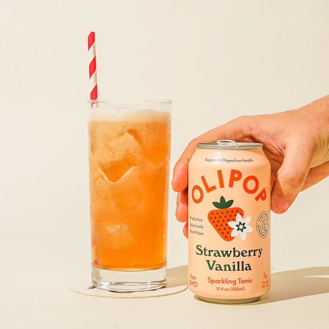 Olipop Strawberry Vanilla - Olipop Strawberry Vanilla Soda 