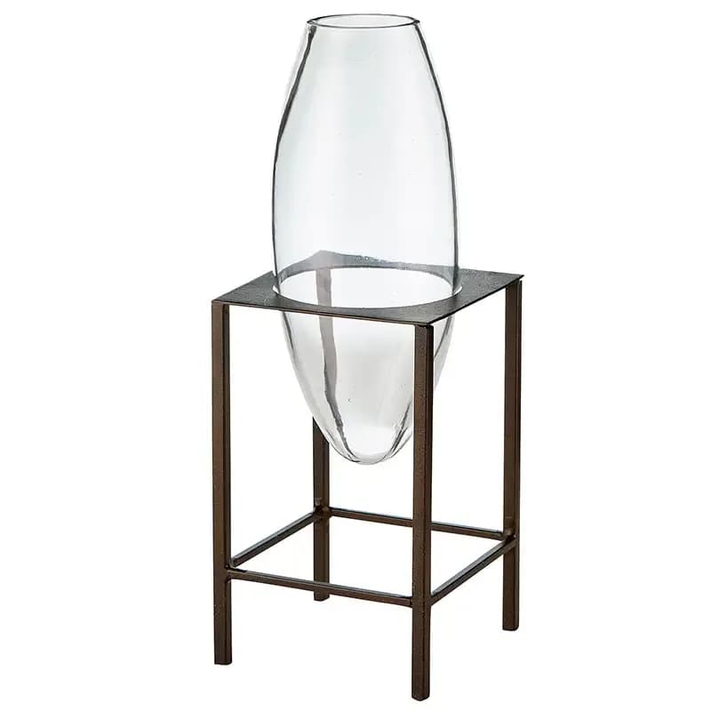 Oval Glass Holder - Small - Oval Glass Holder Vase - Small