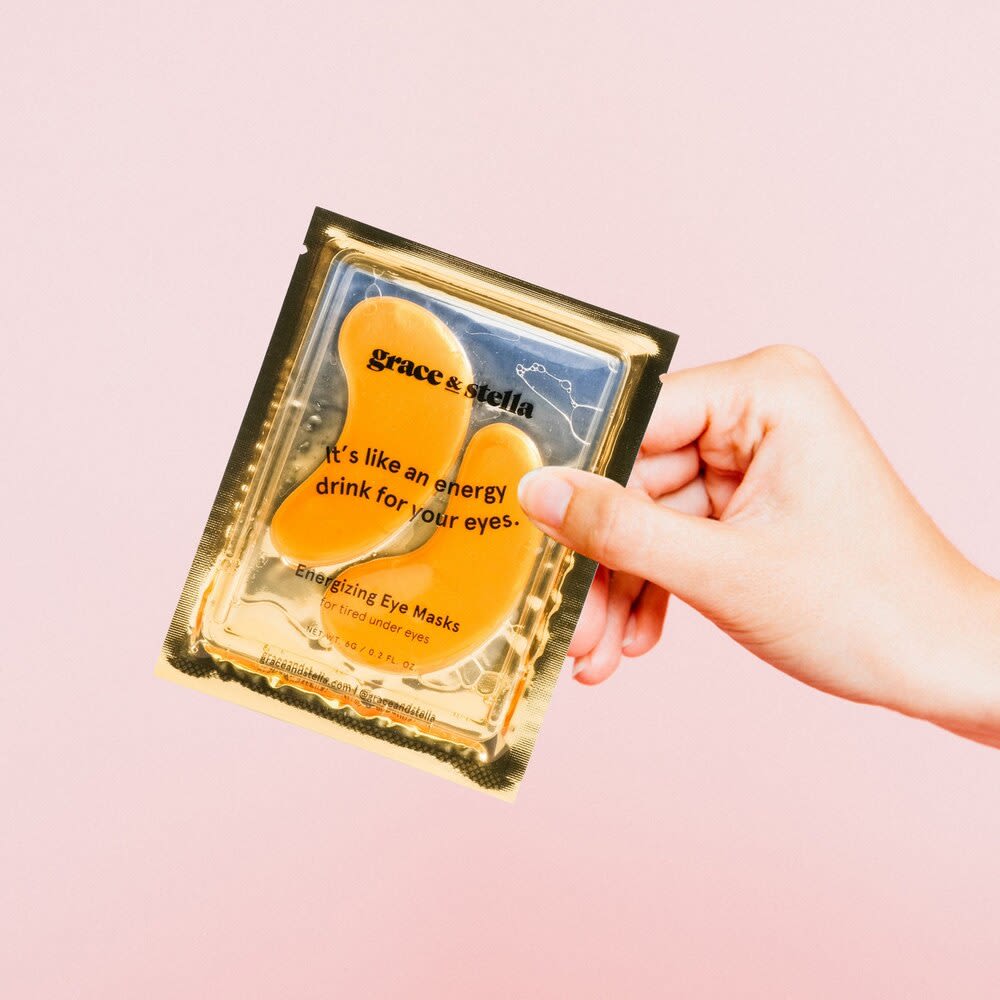 Energizing Eye Masks - Superhero eye masks that have cooling and de-puffing powers to revitalize your tired eyes, giving you a youthful, awakened glow. These nutrient-rich gold jellies work to reduce the appearance of puffiness and dark circles, especially when kept cold. Talk about 24k magic.