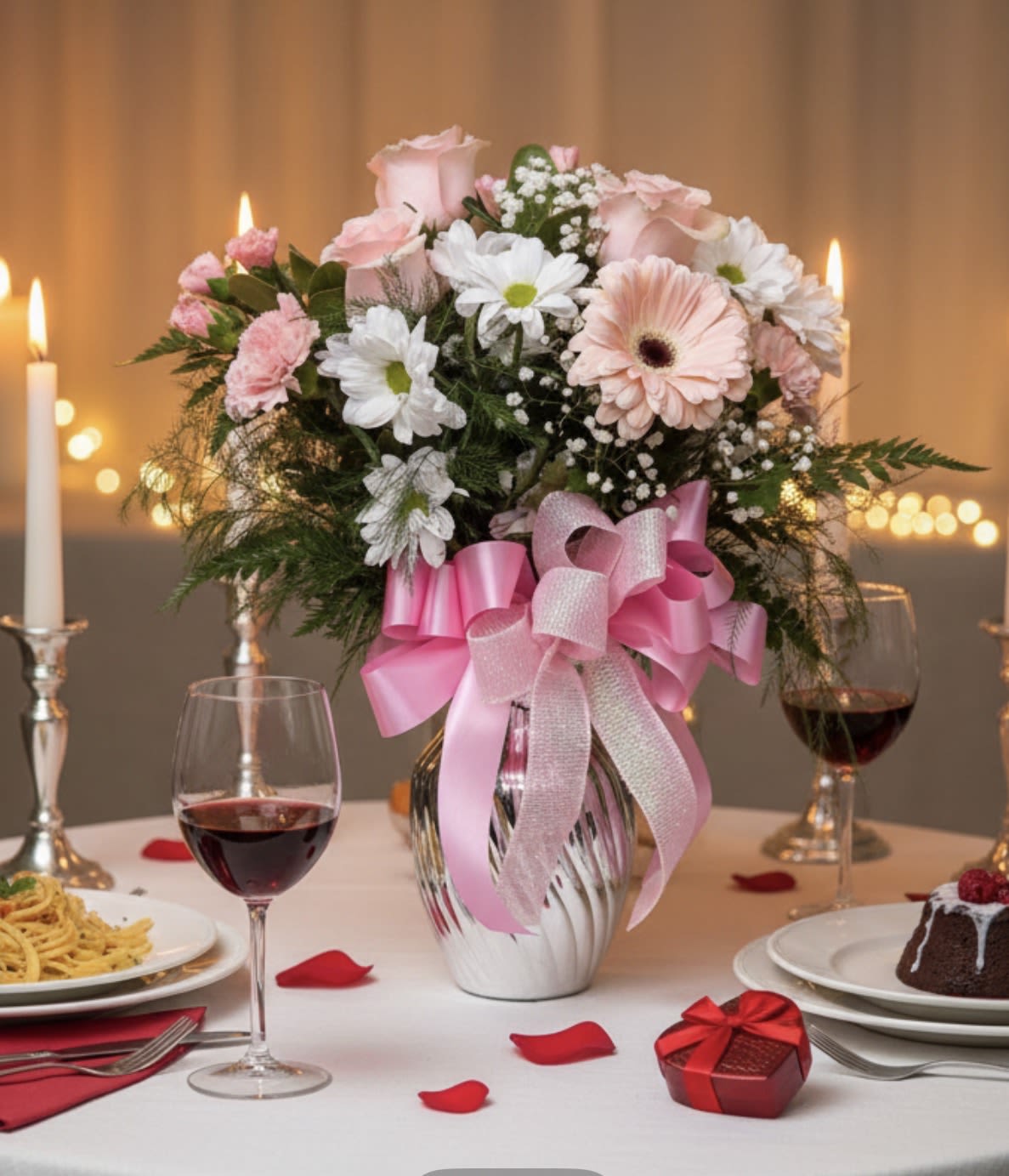 My Girl  - Pink roses and gerber daisies elevate this dazzling arrangement. Let her know just how much she means to you, this arrangement makes a perfect Valentine’s Day surprise.