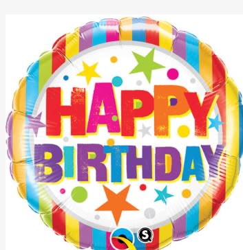 Balloon - Happy Birthday - Foil balloon. Style and shape could vary