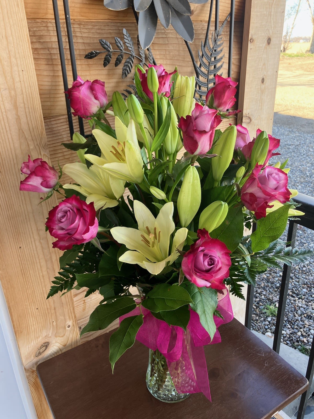 Long Frosted Lavendar  - This unique long stemmed lavendar rose with hot pink frosted tips is sure to wow anybody!