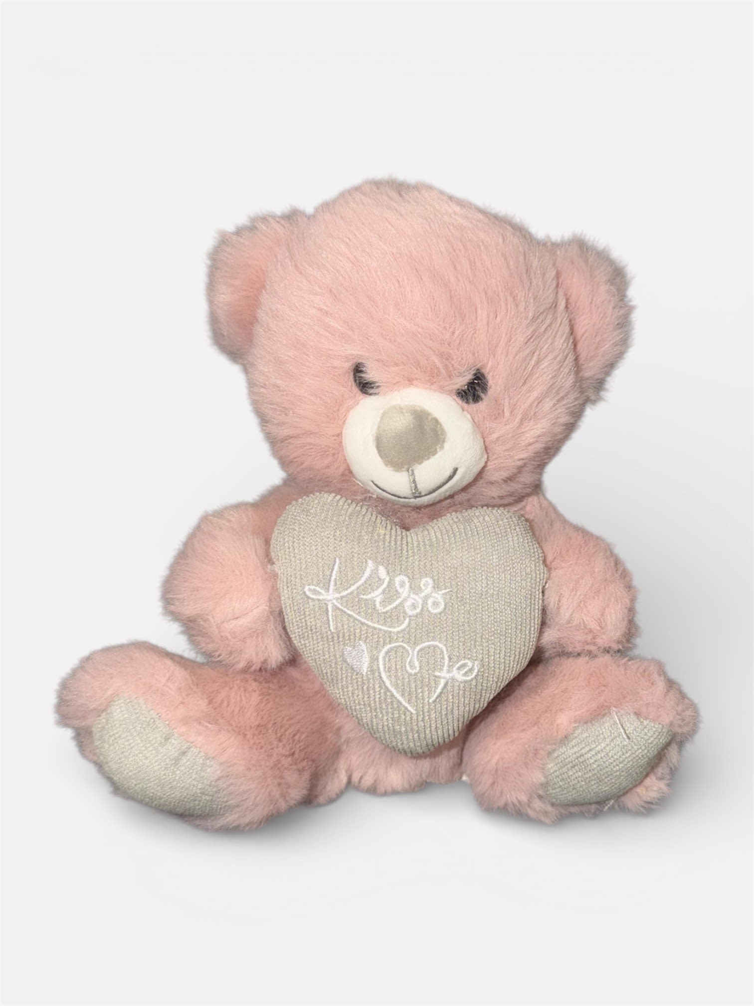 Dusty Pink Bear - 7" Small Dusty Pink Valentines Day Bear