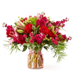 The Wye Garden - Inspired by the gardens and waterways of Maryland’s Eastern Shore, The Wye Garden is a lush, rose-forward arrangement in rich crimson and blush tones—timeless, abundant, and quietly elegant, designed to feel beautifully at home in any refined setting.