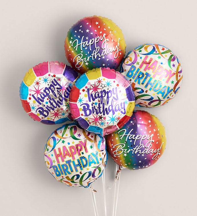 Happy Birthday! - Half dozen mylar balloons 