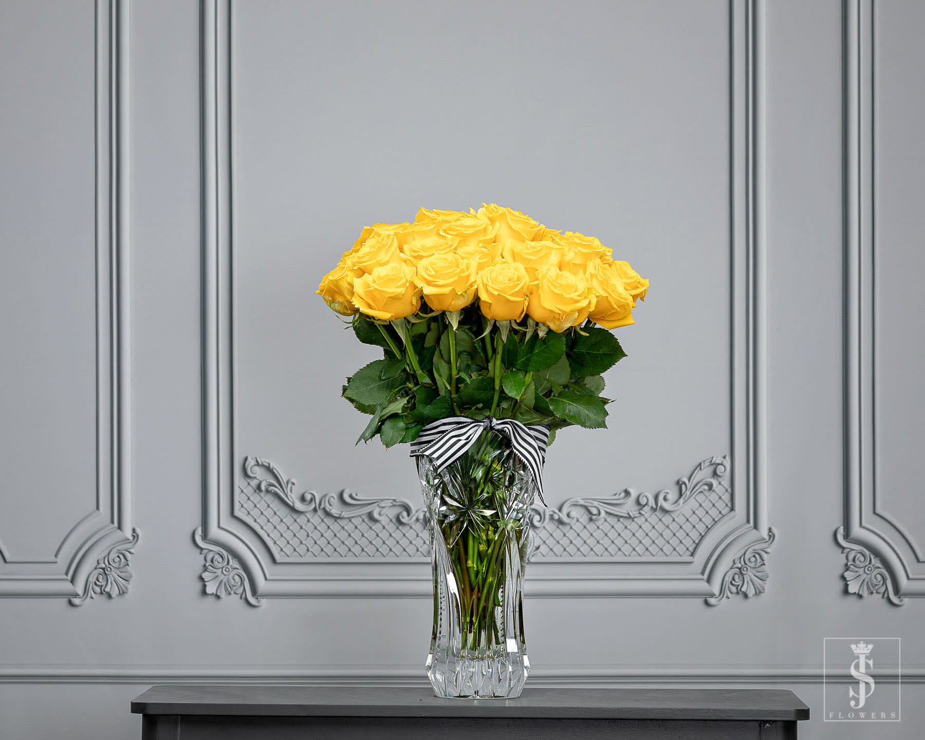 Yellow Rose - Brighton  - The Yellow Brighton Rose is the brightest and cheeriest rose of all, offering a splash of zestful yellow.  *Regular Price = $145.00- 24 Roses Wrapped (No Vase) *Deluxe Price = $285.00- 50 Roses Wrapped (No Vase) *Premium Price = $425.00- 75 Roses Wrapped (No Vase)  **Call us for a 100 Roses or More (469)900-8095  Send your Beautifully Wrapped Fresh Flowers today. The stems will arrive wrapped in  JS Flowers tissue and cellophane.. **Please note the vase is not included!   Important Information:  * Orders placed on Monday will process on Tuesday for Wednesday delivery.  * Orders placed on Tuesday will process on Wednesday for Thursday delivery.  * Orders placed on Wednesday will process on Thursday for Friday delivery.  * Orders placed from Thursday to Sunday will process on the following Monday for Tuesday delivery.  * Orders will not be delivered on Saturdays and Sundays.   All flowers are Shipped/Delivered during their freshest state so that you can enjoy them for as long as possible! Please be aware that upon arrival flower heads will be tight, allowing you to enjoy every moment of them maturing into full blooms! Photos displayed on this website are taken during each flowers most mature state. 