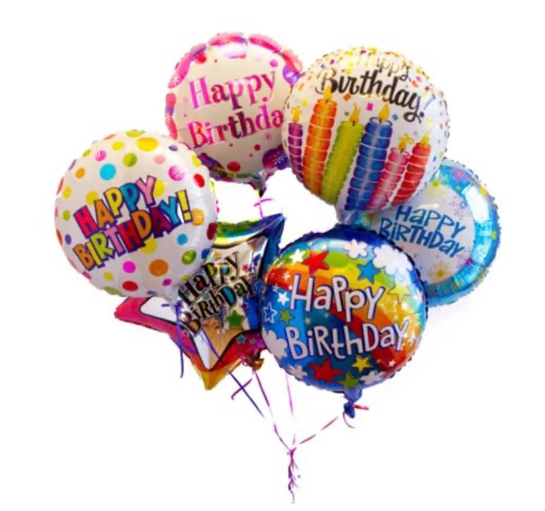 Balloon Bunch - A bunch of 5 balloons, appropriate to the occasion, secured with a weight.