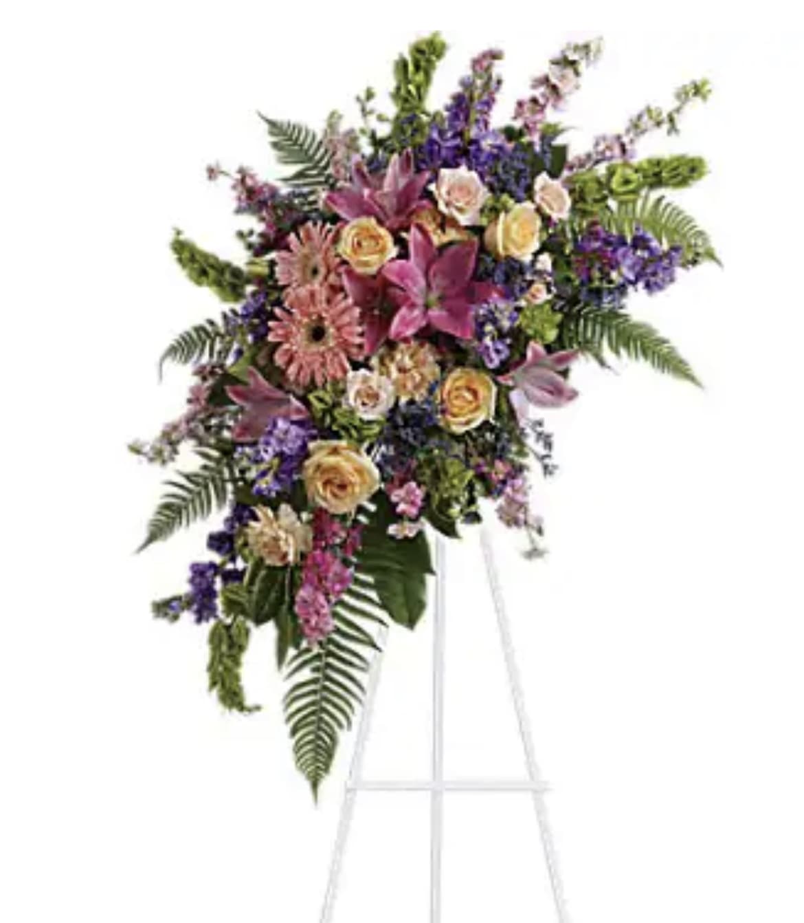 Heavenly Grace Spray - An exquisite garden of vibrant yet understated colors is a heartfelt homage to a lifetime of unique experiences and occasions as varied and beloved as this pallet of blooms.