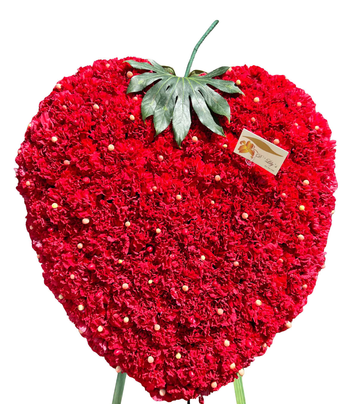Strawberry Dream   - This amazing standing strawberry made of beautiful red carnation's. 