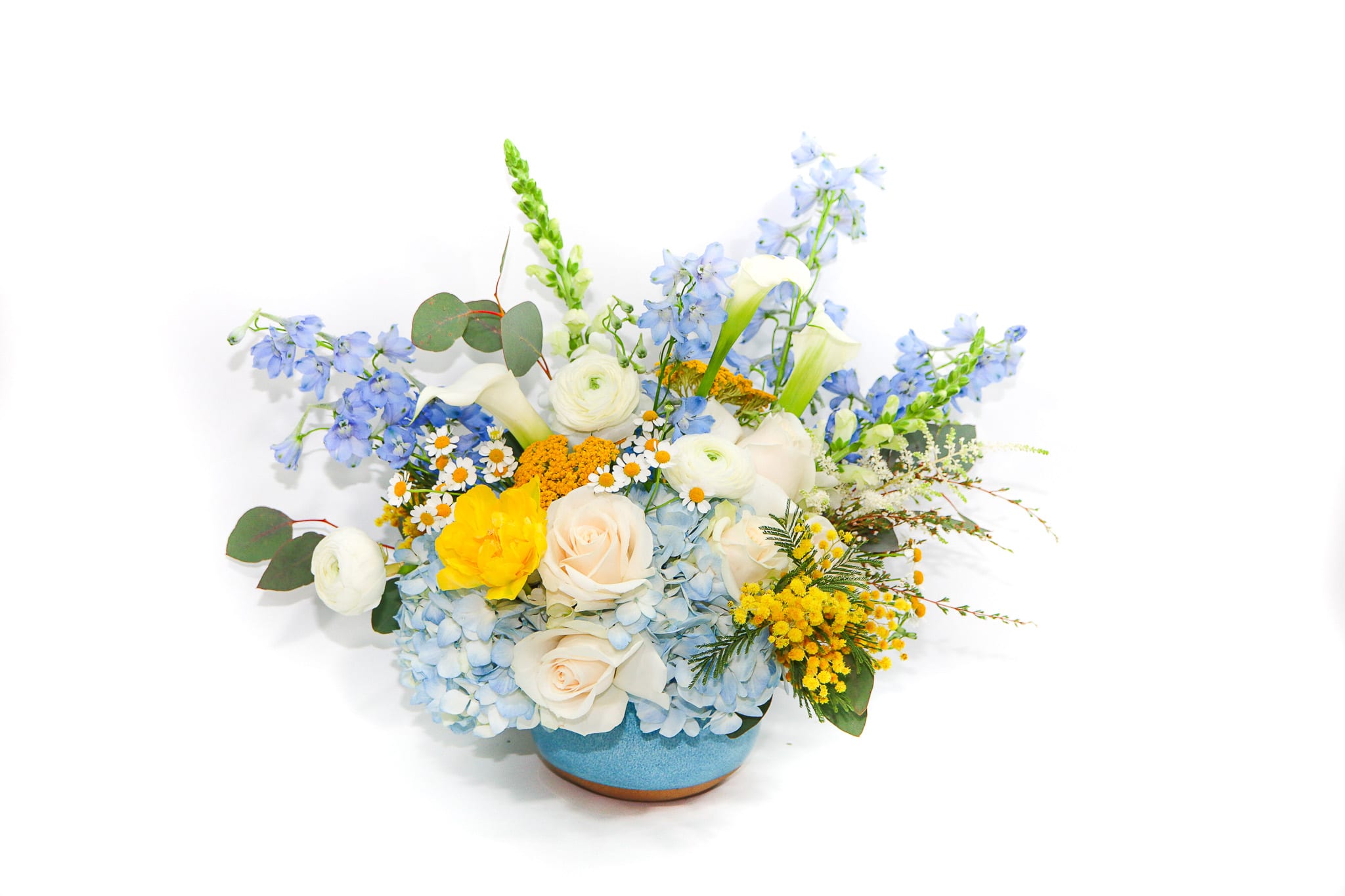 The Starry Night - Inspired by Vincent van Gogh painting The Starry Night is created in a beautiful blue pot with tones of blue, white and yellow. 