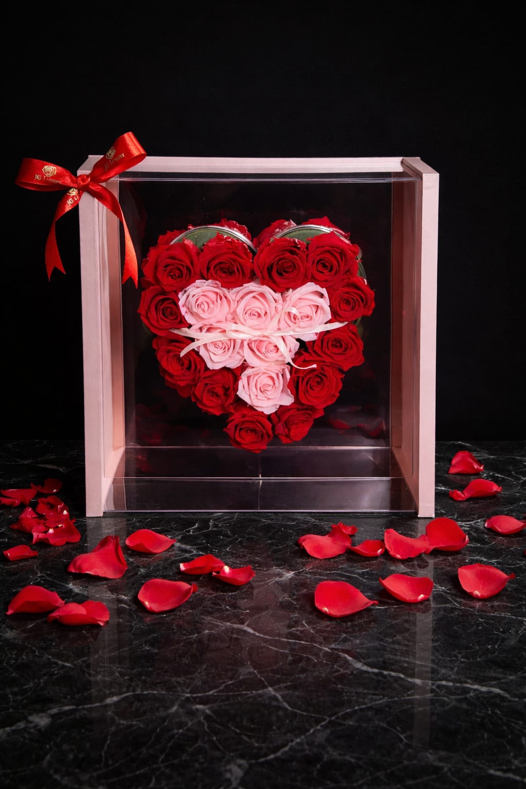 From Me - Luxury Collection  - Globally renowned for their beauty, longevity, and timeless elegance. Hand-picked at peak bloom, each rose is preserved with advanced techniques to maintain its vibrancy and freshness from one to three years. Known for exceptional quality and luxurious presentation, they make a stunning gift or decorative piece.