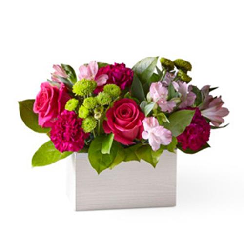 Watermelon Punch - Bright pink blooms mingle among an assortment of lush greenery to create Watermelon Punch.