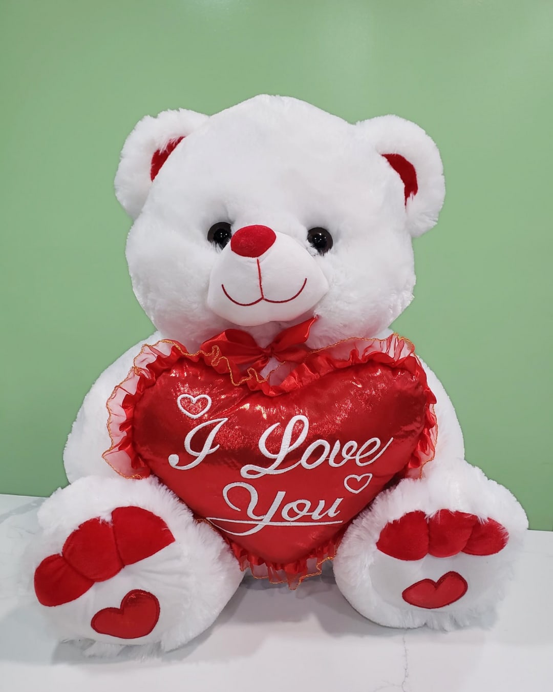 Large Sparking Love Bear -White  - Large Sparking Love Bear -White 