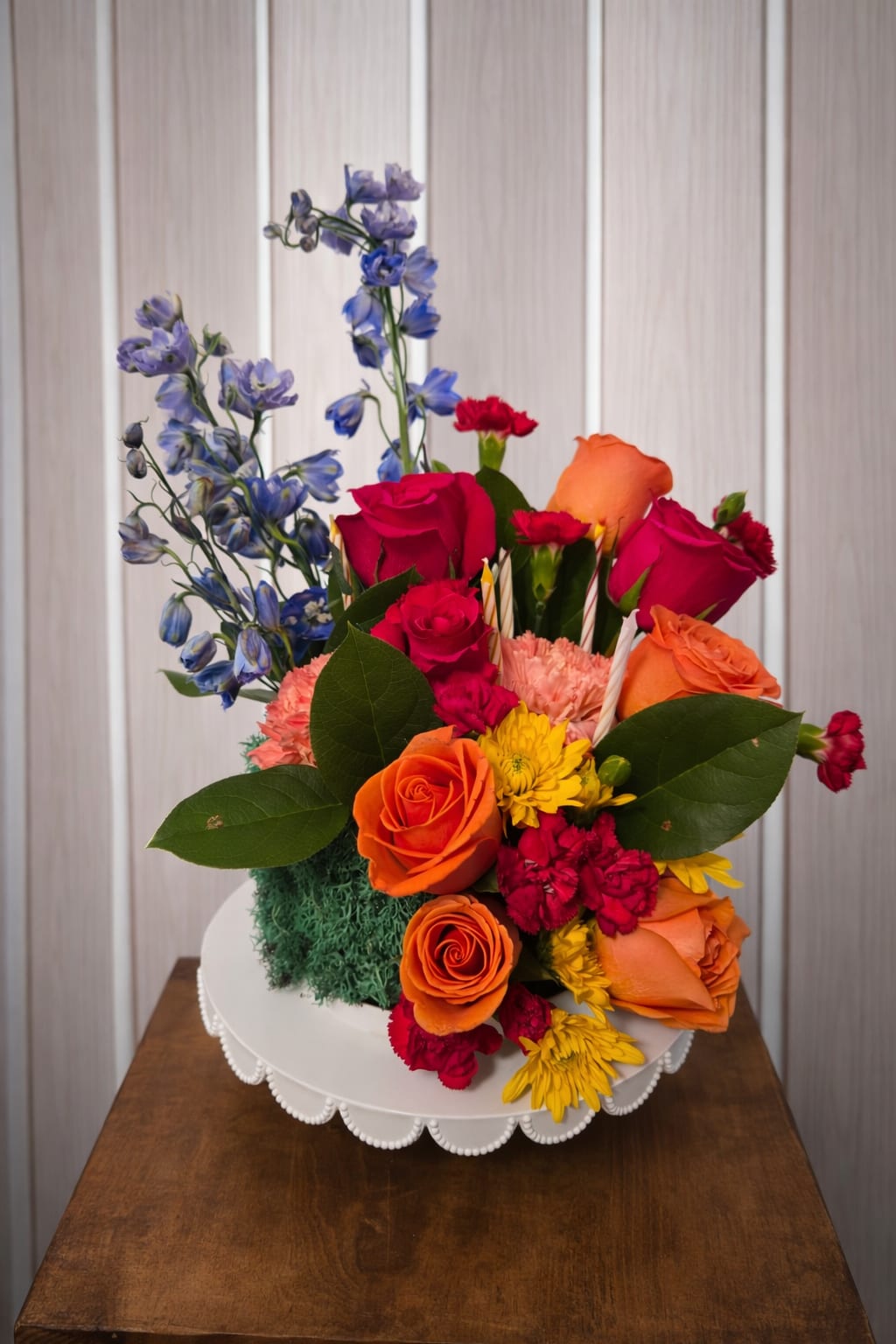 Color me happy  -  This arrangement is colorful, cheerful, and elegant—perfect for everyday gifts or celebrations 