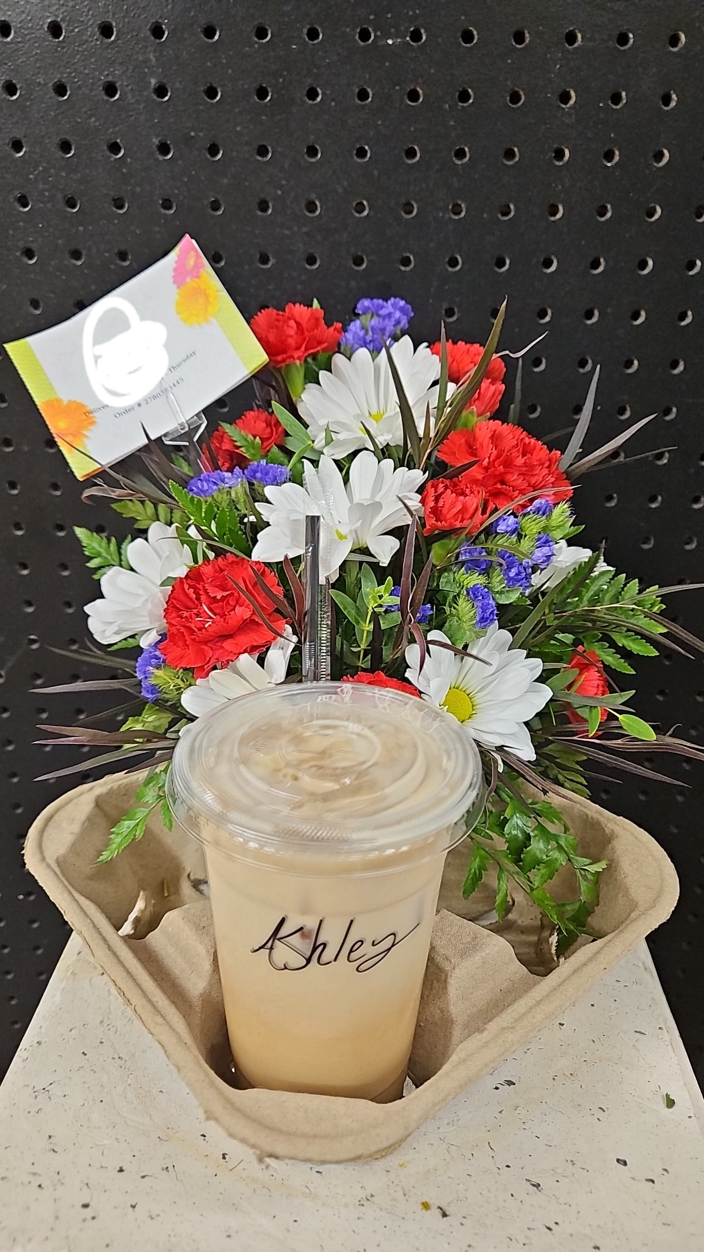 Flowers &amp; Coffee  - What's better than Flowers &amp; Coffee, literally nothing! This is the perfect gift for delivery or pickup. Choose your coffee, either iced or hot (be sure to include this in the notes for florist), from your favorite coffee shop, The Prairie Rose Coffee Shop &amp; Treats! You'll receive your coffee and a mixed floral arrangment! 