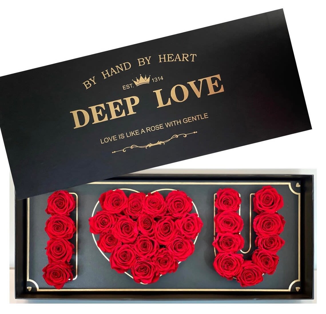 I LOVE YOU rose Box - Romantic Gift for valentines