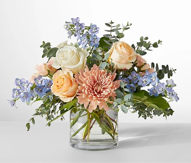 Inspired Bouquet - Full of dynamic textures and peaceful hues, look no further than the Inspired Bouquet for moments of celebration, achievement, or as a gesture of encouragement.