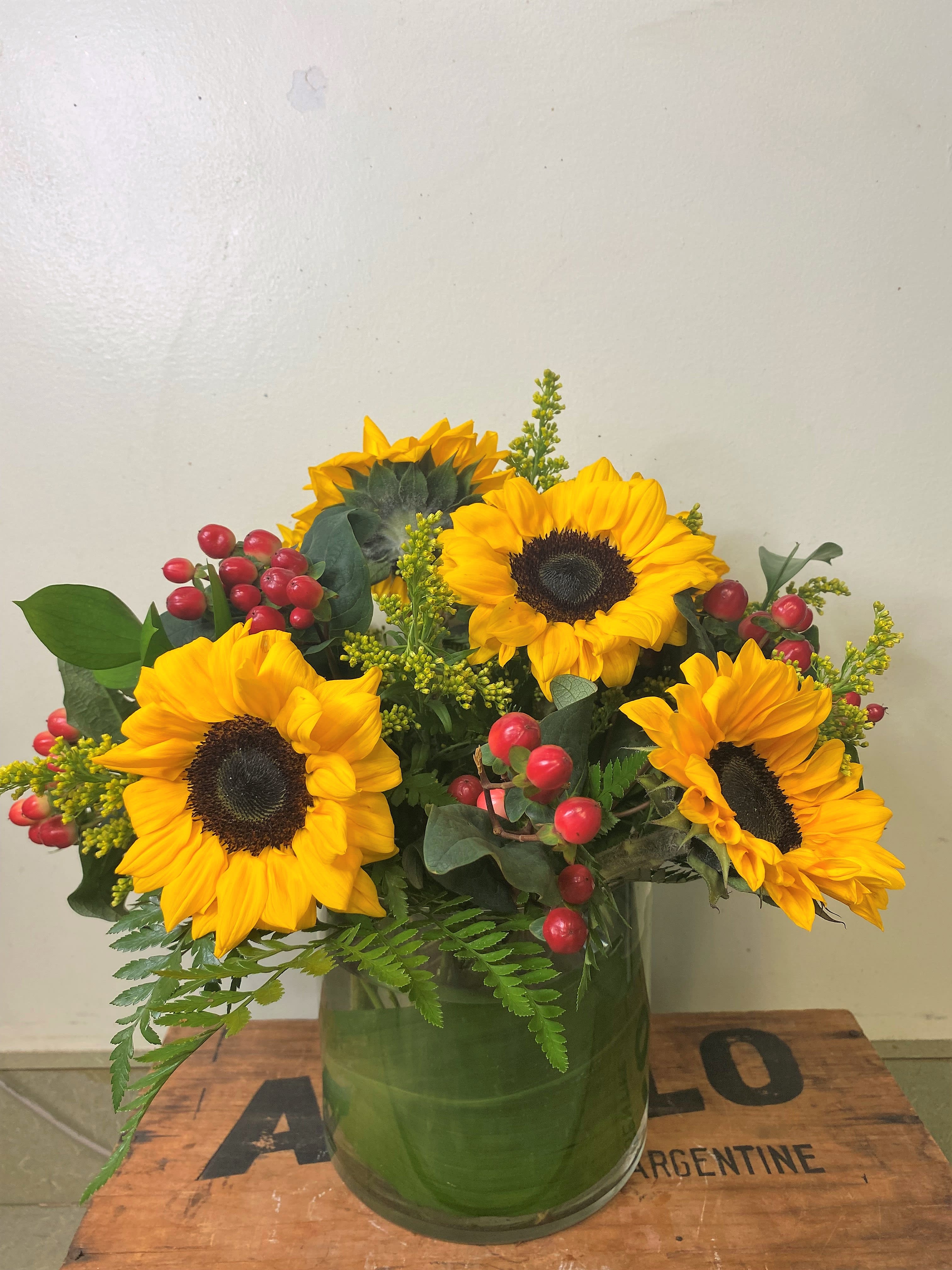 Sunny Sunflowers by BloomNation™ - Sunshine is great, but sunflowers are the greatest! The sun gives us the daytime, which we appreciate, but sunflowers don’t go away for 12 hours a day. Let sunflowers enhance your life, or the life of a loved one, with this Sunny Sunflower arrangement! 