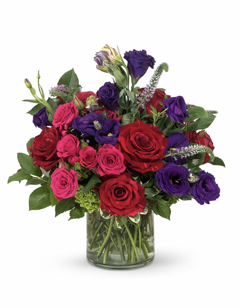 Passion - A gorgeous display of vibrant reds, hot pinks and deep purples. 