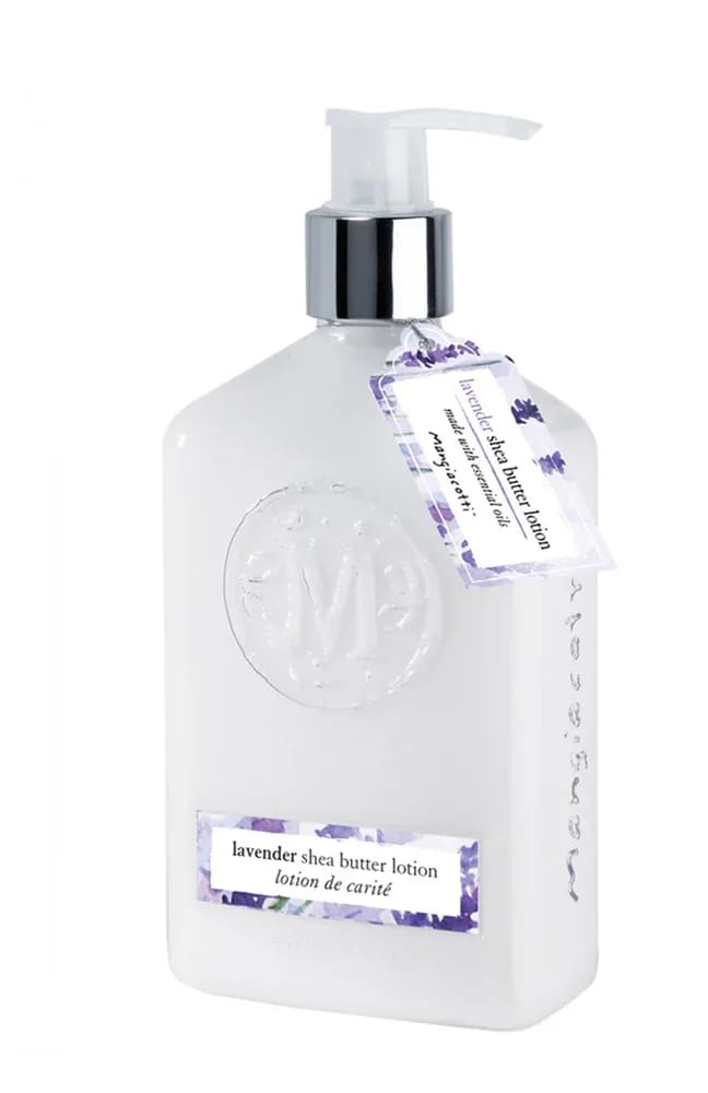 Lavender Shea Butter Lotion - The calming fragrance of lavender with tonka bean is the perfect way to create a relaxing environment. Lavender Shea Butter Lotion hydrates and protects your skin with shea butter, aloe vera and essential oils. Beautifully scented, this rich formula penetrates quickly and leaves your skin smooth and soft