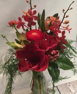 A little bit of red - THESE BOLD RED FLOWERS ARE THE PERFECT GIFT, JUST A LITTLE SOMETHING, EVEN FOR AN OFFICE DESK. RED NOT YOUR THING, JUST STATE YOUR PREFERED COLOR IN THE SPECIAL INSTRUCTIONS BOX